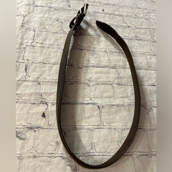 CALVIN KLEIN THIN BLACK ITALIAN SADDLE LEATHER WOMEN’S BELT SIZE LARGE - Picture 9 of 9